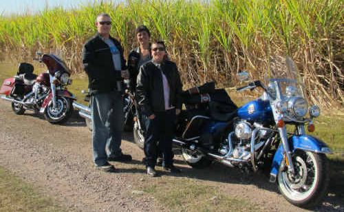 Cancer Council riders Daryl Stewart, Megan Dwyer and Pip Youl in Ingham. Cancer Council riders Daryl Stewart, Megan Dwyer and Pip Youl in Ingham.